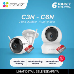 Paket CCTV EZVIZ 6 Channel Ezviz C6N-Ezviz C3N