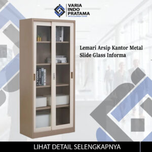 Lemari Arsip Kantor Metal Slide Glass Informa